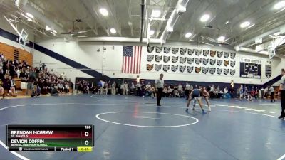 126 lbs Cons. Semi - Devion Coffin, Benedictine High School vs Brendan McGraw, St. Ignatius