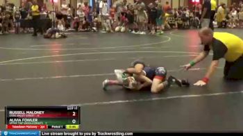 56 lbs Round 1 (6 Team) - Alivia Fowler, Upper Twp Green Hornets vs Russell Maloney, Steel Valley Street