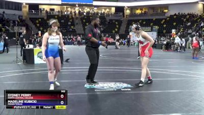 145 lbs Cons. Round 5 - Madeline Kubicki, Presbyterian vs Sydney Perry, North Central College