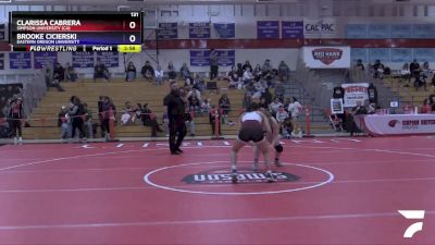 131 lbs 5th Place Match - Clarissa Cabrera, Simpson University (CA) vs Brooke Cicierski, Eastern Oregon University
