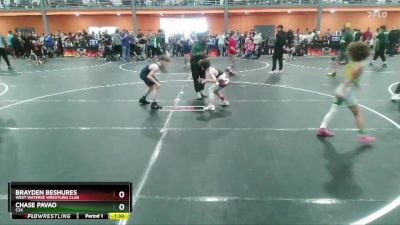 65 lbs Round 2 - Chase Pavao, C2X vs Brayden Beshures, West Wateree Wrestling Club