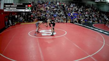 107 lbs Champ. Round 2 - Trey Simpson, Pine-Richland Hs vs Brody Quigley, Bethlehem Center Hs