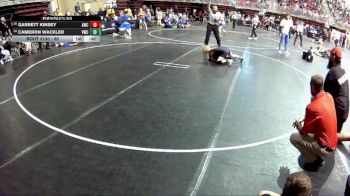90 lbs Cons. Round 2 - Garrett Kinsey, Aurora Wrestling Club vs Cameron Wackler, Valentine Wrestling Club