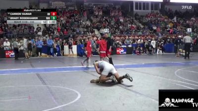 110 lbs Champ. Round 1 - Brady Rosenhamer, Wichita Blue Knights vs Cannon Vajnar, Hays WC