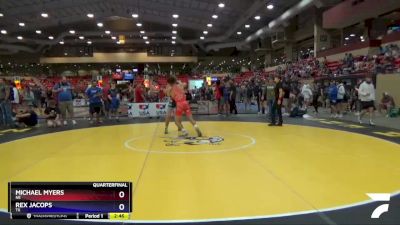 160 lbs Quarterfinal - Michael Myers, NE vs Rex Jacops, TX