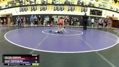 71 lbs Round 1 - Colton Wiseman, Contenders Wrestling Academy vs Irwin Fredenburg, Central Indiana Academy Of Wrestling