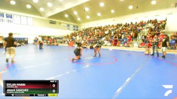 110 lbs Champ. Round 1 - Dylan Marin, Corona 100 vs Anahi Sanchez, Madera Grapplers