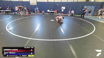 138 lbs Cons. Round 2 - Andrew Langas, IL vs Ricky Sevilla, WI