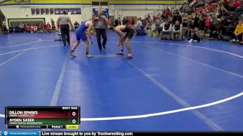 JV-12 lbs Round 1 - Dillon Sparks, Union, LaPorte City vs Ayden Sasek, Cedar Rapids Washington