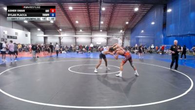 144 lbs Rr Rnd 3 - Asher Oman, Grit Red - HSB vs Dylan Placca, Triumph Blue - HS