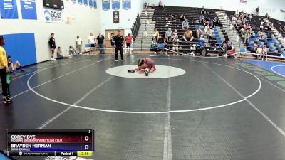 120 lbs Round 2 - Corey Dye, Modern Warriors Wrestling Club vs Brayden Herman, Summerville