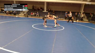 138 lbs 9th Place Match - Brayden Hennegin, Liberty North vs Liam Harman, Lincoln Standing Bear