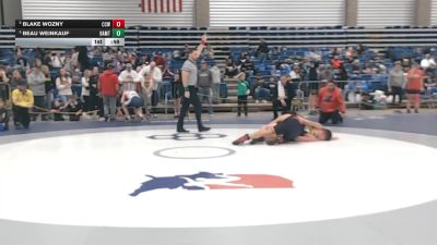 140 lbs Cons. Quarters - Blake Wozny, Cory Clark Wrestling vs Beau Weinkauf, B.A.M. Training Center
