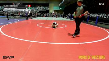 55 lbs Consi Of 4 - Samson Snydman, Shafter Youth Wrestling vs Maddox Wright, Mad Dawg Wrestling Club