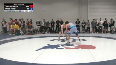 70 kg Champ. Rd Of 128 - Tristen Mayer, Mid Valley Wrestling Club vs Marco Frinzi, New York City RTC