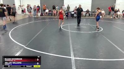 92 lbs Semis & 1st Wrestleback (8 Team) - Elijah Governor, Washington vs Kellen Williams, Kansas