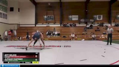 157 lbs Semifinal - Jett Nelson, Southwestern Oregon Community College vs Alfonso Martinez, North Idaho College