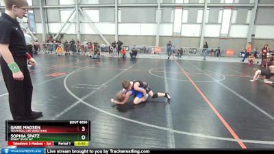 58-60 lbs Round 1 - Gabe Madsen, Team Real Life Wrestling vs Sophia Spatz, Priest River WC