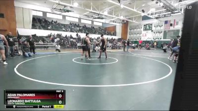 285 lbs Quarterfinal - Leonardo Battulga, South Torrance vs Adan Palomares, Paramount