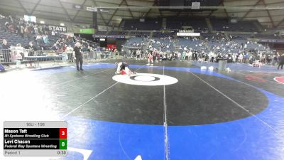 106 lbs Cons. Semis - Mason Taft, Mt Spokane Wrestling Club vs Levi Chacon, Federal Way Spartans Wrestling