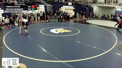 100 lbs. 5th Place Match - Milayna Drummond, DeSoto vs Isabella Cullen, Troy Buchanan