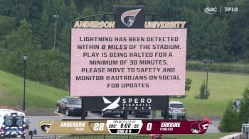Replay: Erskine vs Anderson (SC) | Sep 6 @ 1 PM