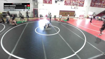 120 lbs Round 2 - Josiah Vasquez, Downey High School vs Kaden Padilla, Alta Loma