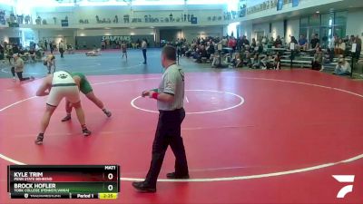 285 lbs Prelim - Brock Hofler, York College (Pennsylvania) vs Kyle Trim, Penn State Behrend