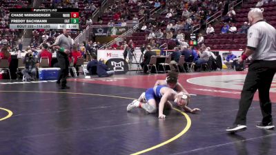 114 lbs Quarterfinal - Chase Wirnsberger, Warrior Run vs Freddy Bachmann, Faith Christian