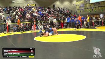 135 lbs Champ. Round 1 - Bryson Gemmell, Burton vs Jonathen Zamora, Clark