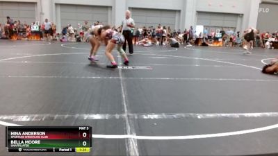 140 lbs Round 3 - Hina Anderson, Spartans Wrestling Club vs Bella Moore, Unaffiliated