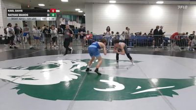 120 lbs Consi Of 64 #2 - Kael Davis, PA vs Nathan Manos, SC