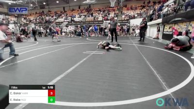 73 lbs Semifinal - Cyrus Baker, Harrah Little League Wrestling vs Eli Rabe, Piedmont