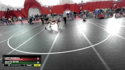 130 lbs Quarterfinal - Seatyn Beyer, Wisconsin vs Liam Crandall, Evansville Wrestling Club