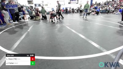 76/80 lbs Rr Rnd 3 - Landon Dass (76), Shelton Wrestling Academy vs Jakoda Fisher, Weatherford Youth Wrestling