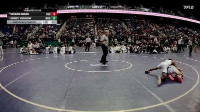 3A 113 lbs 3rd Place Match - Taveon Moss, Person vs Abrey Verhow, White Oak High School