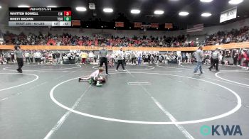 60 lbs Consi Of 4 - Whitten Rowell, Elgin Wrestling vs Rhett Brown, Tecumseh Youth Wrestling