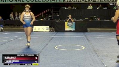 143 lbs 3rd Place Match - Maddie Kubicki, Presbyterian vs Alara Boyd, North Central (IL)