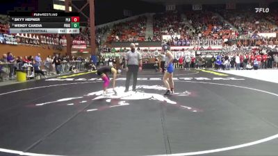 130 lbs Quarterfinal - Wendy Candia, Pratt HS vs Skyy Hepner, Perry-Lecompton Hs