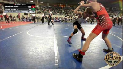 80 lbs Semifinal - Sawyer Barnett, Redskins Wrestling Club vs Caleb Talarico, Texas Elite Wrestling