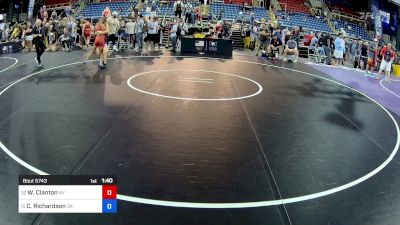 100 lbs Cons 16 #1 - William Clanton, NY vs Cale Richardson, OK