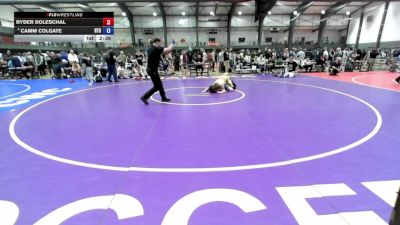 120 lbs Cons. Sub-quarters - Ryder Doleschal vs Camm Colgate, Run To Danger