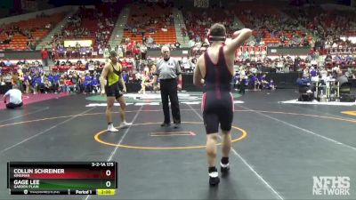 3-2-1A 175 Champ. Round 1 - Collin Schreiner, Kingman vs Gage Lee, Garden Plain