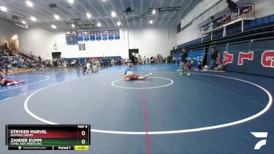 138-146 lbs Round 2 - Stryker Marvel, Eastside United vs Zander Kumm, Camel Kids Wrestling