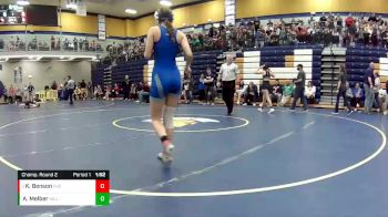 115 lbs. Champ. Round 2 - Kailey Benson, Francis Howell Central vs Aubrey Melber, Hillsboro