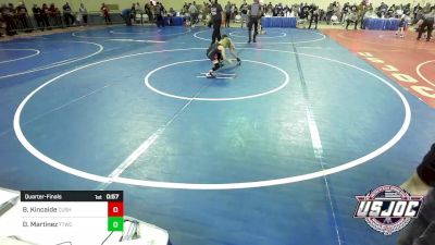 55 lbs Quarterfinal - Barrett Kincaide, Cushing Tigers vs Deagen Martinez, Team Tulsa Wrestling Club