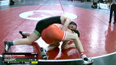 184 lbs Quarters & 1st Wb (16 Team) - Trevor Stuyvenberg, Indiana Tech vs Kyle Homet, Life University