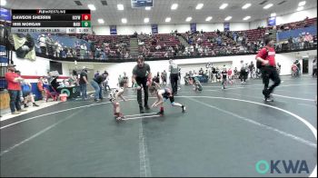 46-49 lbs Consi Of 8 #1 - Dawson Sherrin, Bridge Creek Youth Wrestling vs Iris Morgan, Madill Takedown