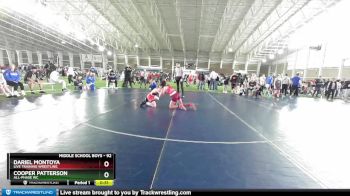 92 lbs Cons. Round 4 - Cooper Patterson, All-Phase WC vs Dariel Montoya, Live Training Wrestling