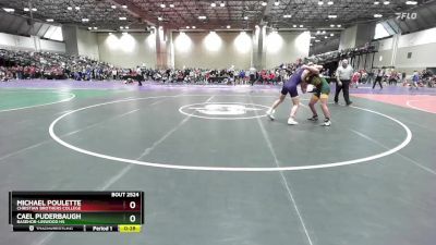 132 lbs Cons. Round 1 - Michael Poulette, Christian Brothers College vs Cael Puderbaugh, Basehor-Linwood HS